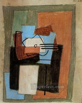 Bodegón con guitarra 1 1920 Pablo Picasso Pinturas al óleo